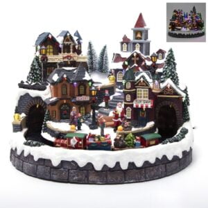 VILLAGGIO B/NATALE C/RENNE 44X26X23