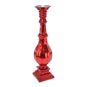 CANDELIERE ROSSO H.61CM VETRO