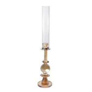 CANDELIERE AMBRA H.63CM VETRO