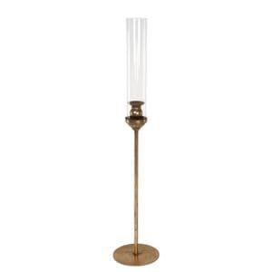 PORTACANDELA ORO D.15X74CM VETRO/METALLO