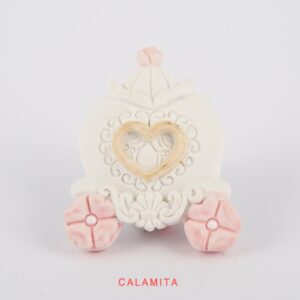 CARROZZA RESINA CALAMITA ROSA 3,5xh.5 CM