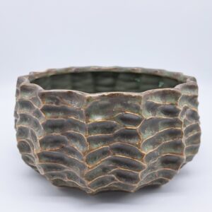 CIOTOLA CARVED CERAMICA GREEN 22x10h